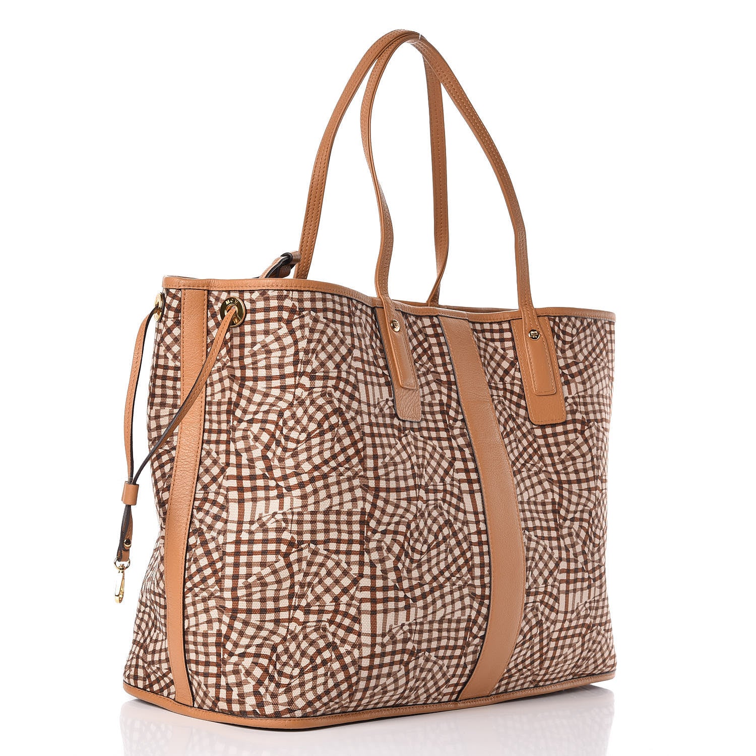 MCM Visetos Large Liz Reversible Shopper Tote Cognac 2 of 20