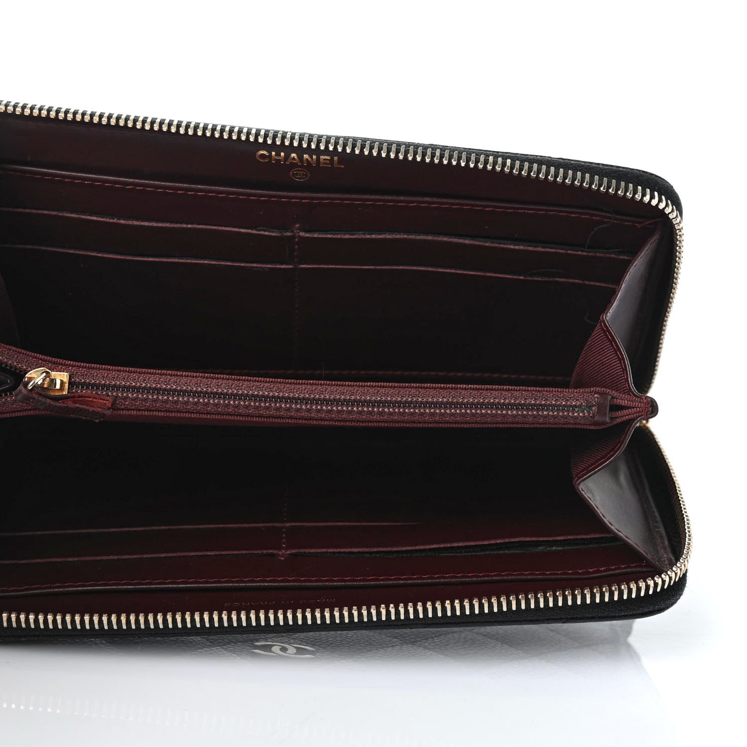 Chanel Caviar Quilted Large Gusset Zip Around Wallet Black 4 of 4