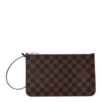 Louis Vuitton Damier Ebene Neverfull MM GM Pochette Rose Ballerine 1 of 10
