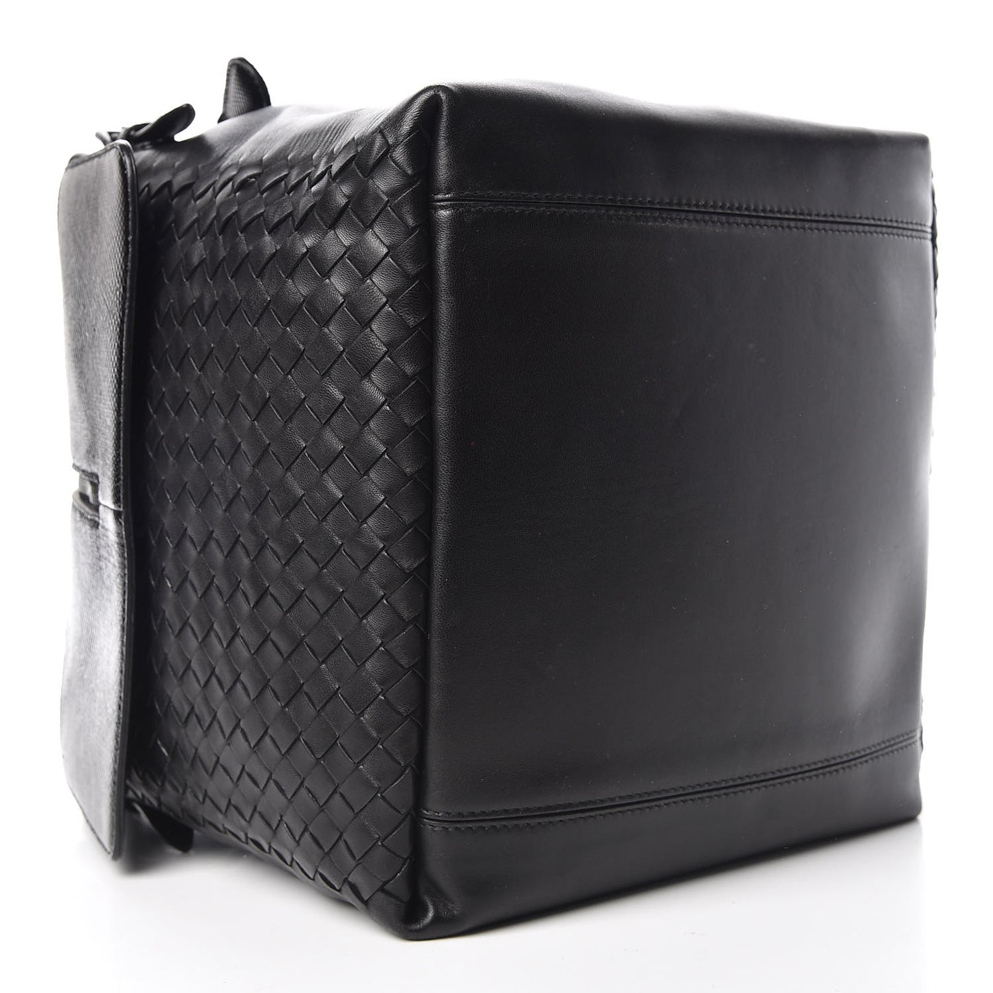 Nappa Karung Intrecciato Satchel Black
