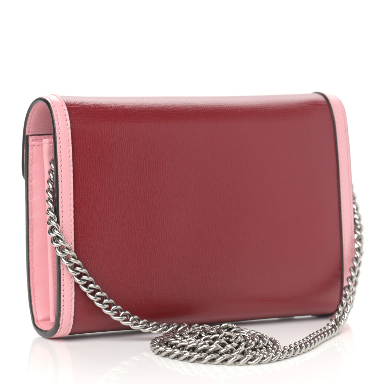 Gucci Azalea Calfskin Enamel Mini Dionysus Chain Wallet New Cherry Red Wild Rose Off White 3 of 11