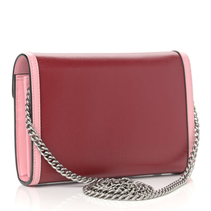 Gucci Azalea Calfskin Enamel Mini Dionysus Chain Wallet New Cherry Red Wild Rose Off White 3 of 11