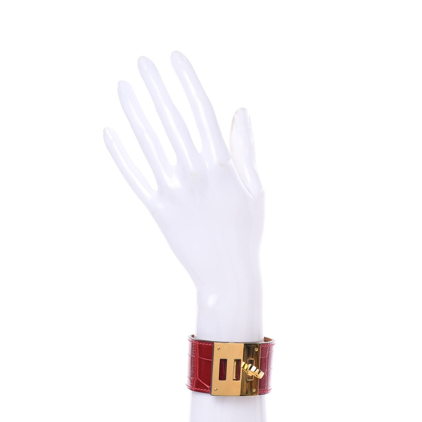 Shiny Alligator Kelly Dog Bracelet T3 Braise