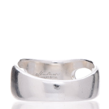 Tiffany Sterling Silver Elsa Peretti Open Side Ring 55 7.5 4 of 5