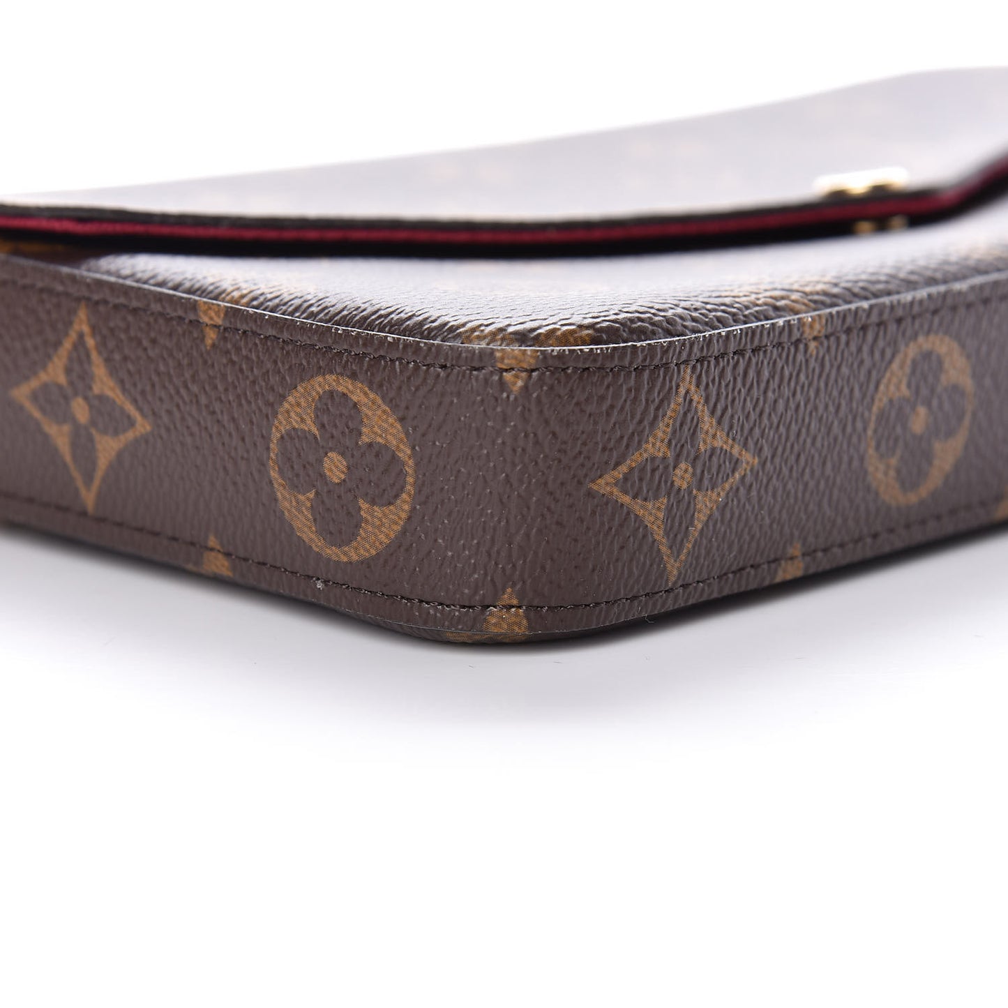 Monogram Pochette Felicie Chain Wallet Fuchsia