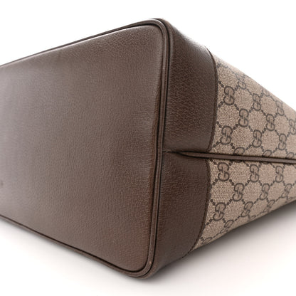 Gucci GG Supreme Monogram Textured Dollar Calfskin Web Large Ophidia Tote Beige Ebony New Acero 12 of 17