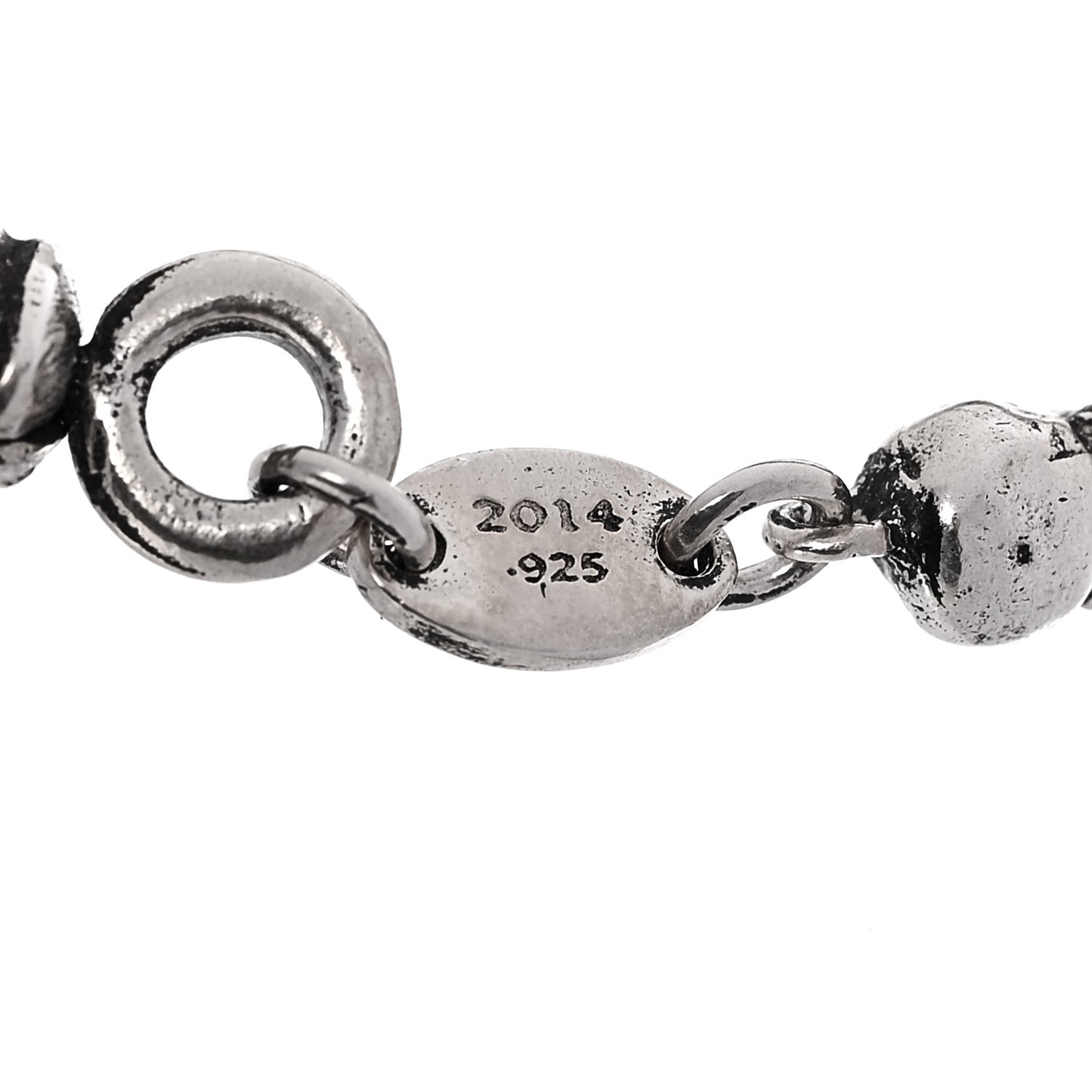 Sterling Silver Foti Skull Bracelet