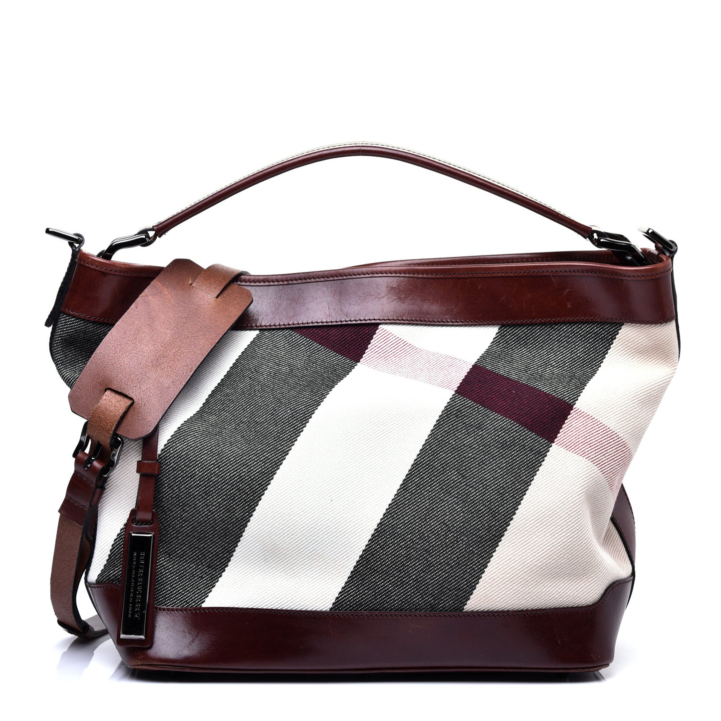 Canvas Mega Check Hobo Brown