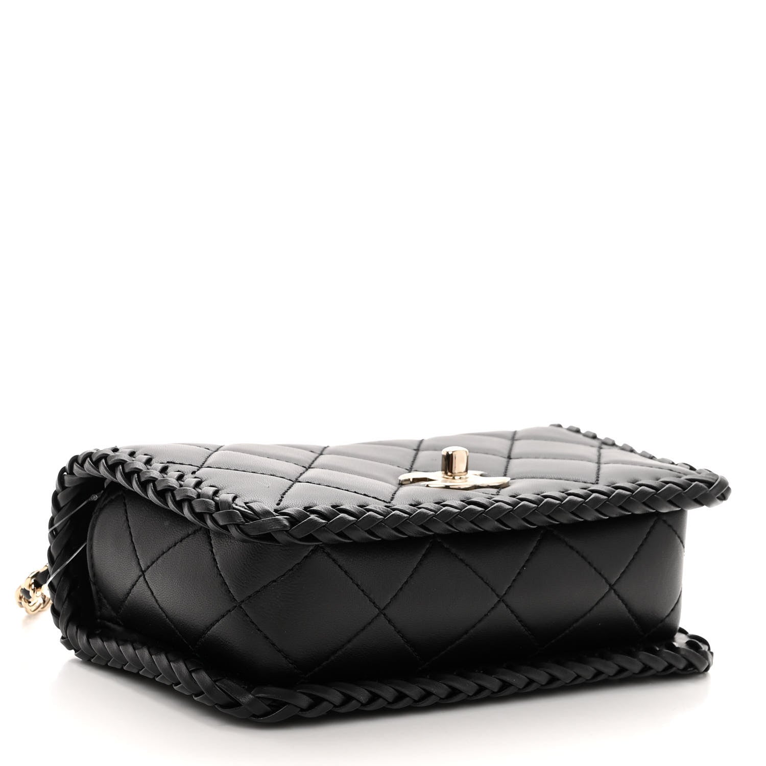 Chanel Lambskin Quilted Small Whipstitch Flap Bag Black 4 of 10