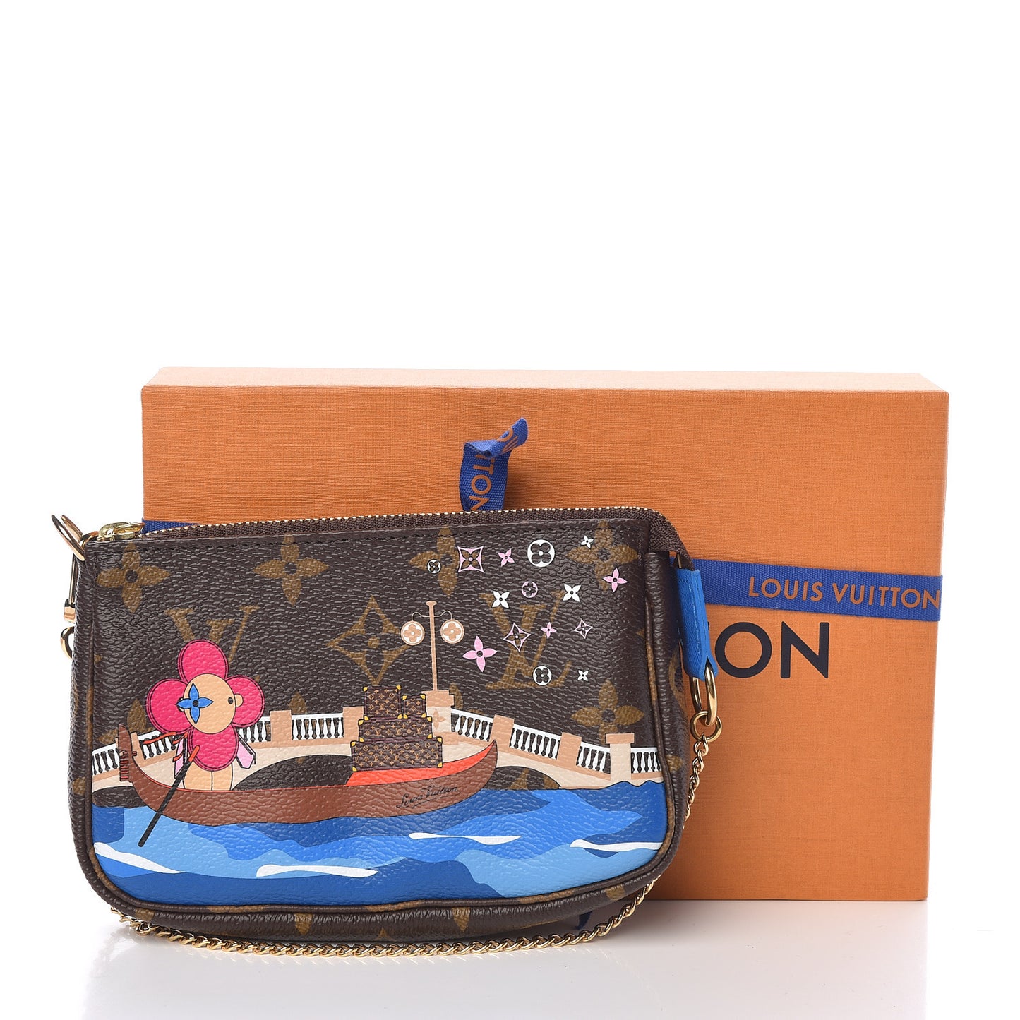 Monogram 2019 Christmas Animation Mini Venice Pochette Accessories Blue