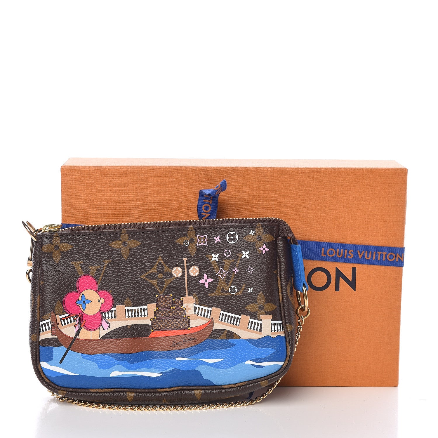 Louis Vuitton Monogram 2019 Christmas Animation Mini Venice Pochette Accessories Blue 8 of 8