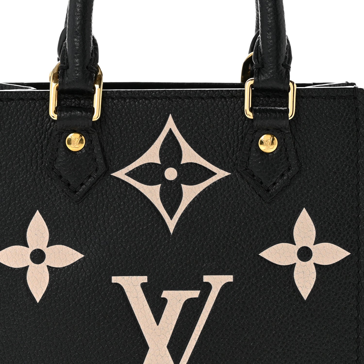 Louis Vuitton Empreinte Monogram Giant Petit Sac Plat Black Beige 7 of 9