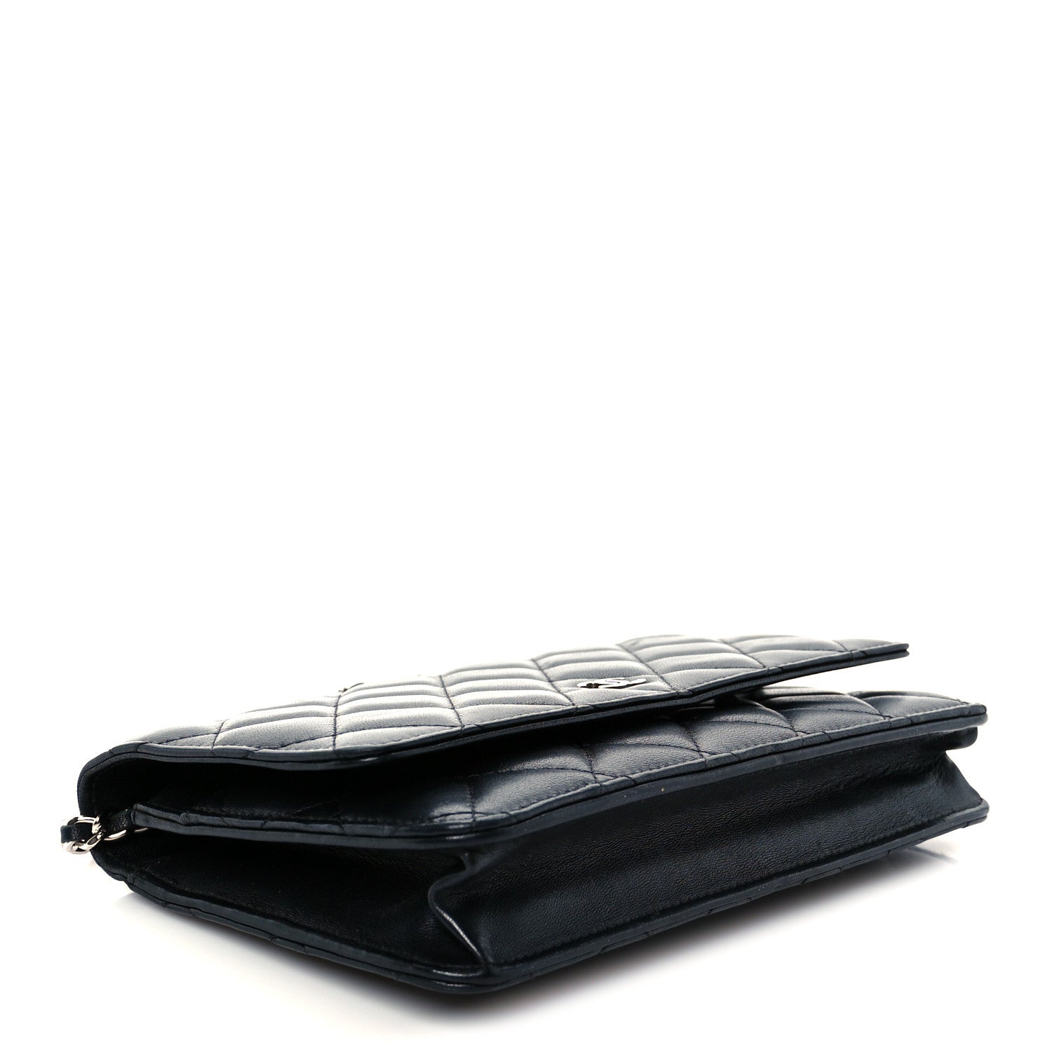 Chanel Lambskin Quilted Wallet On Chain WOC Black 6 of 24