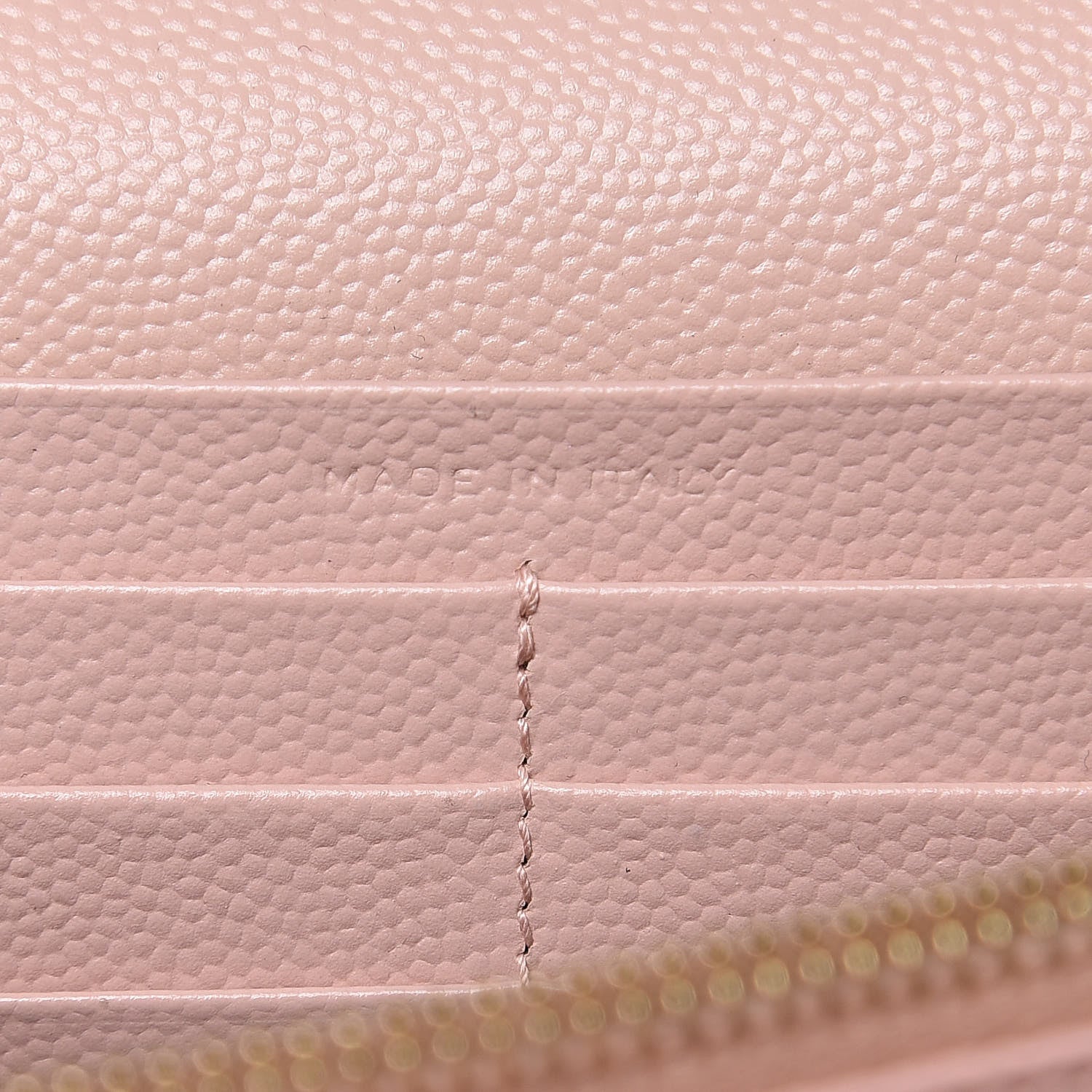 Saint Laurent Grain De Poudre Matelasse Chevron Monogram Chain Wallet Pale Pink 6 of 12