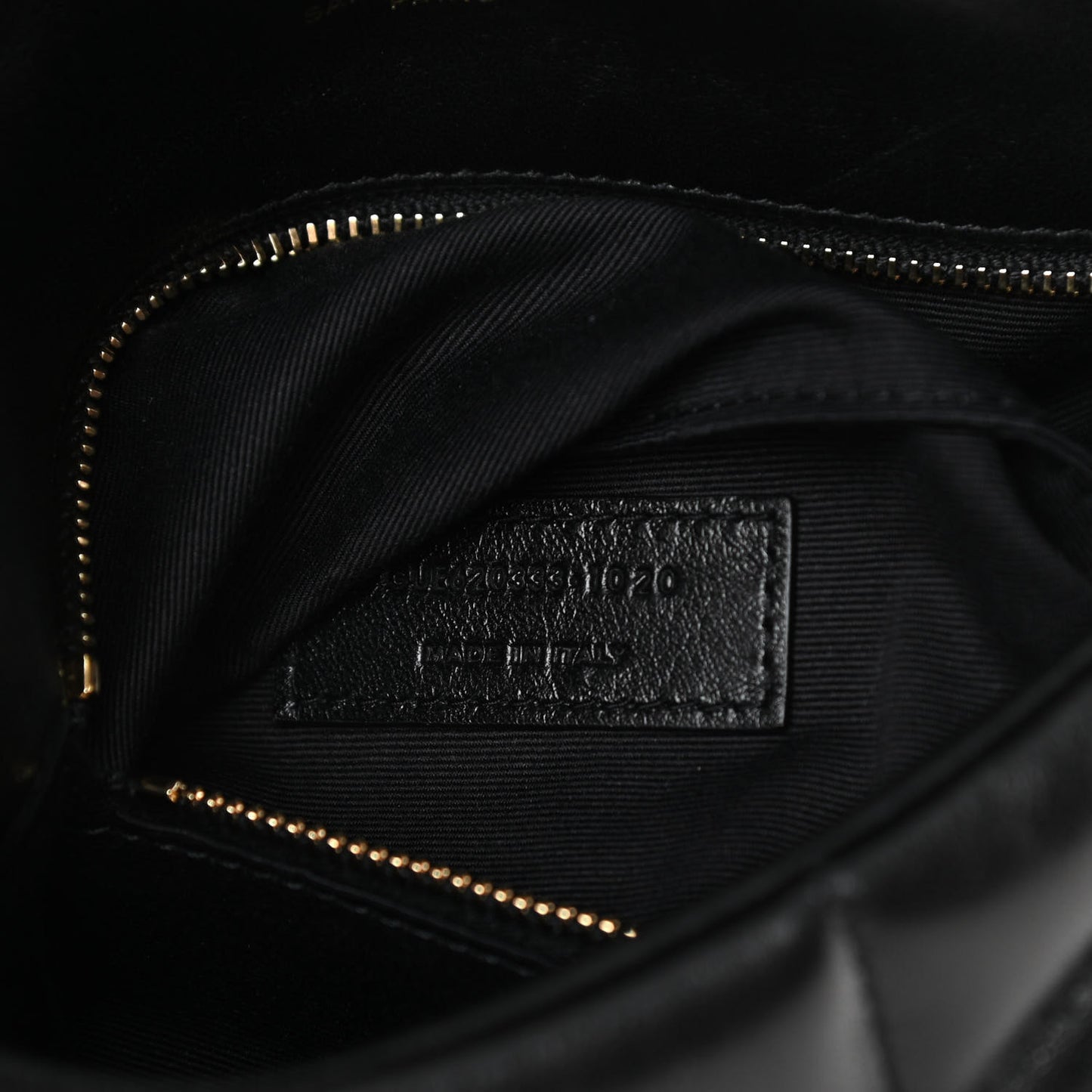 Lambskin Quilted Toy Loulou Puffer Monogram Chain Satchel Black