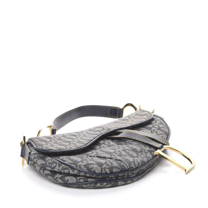 Christian Dior Monogram Saddle Bag Blue 4 of 11
