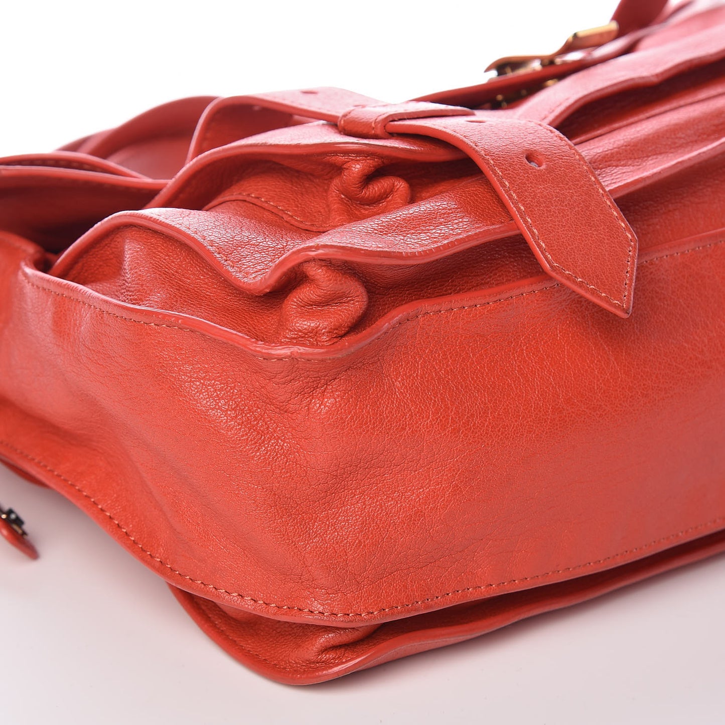 Lambskin Medium PS1 Satchel Deep Coral