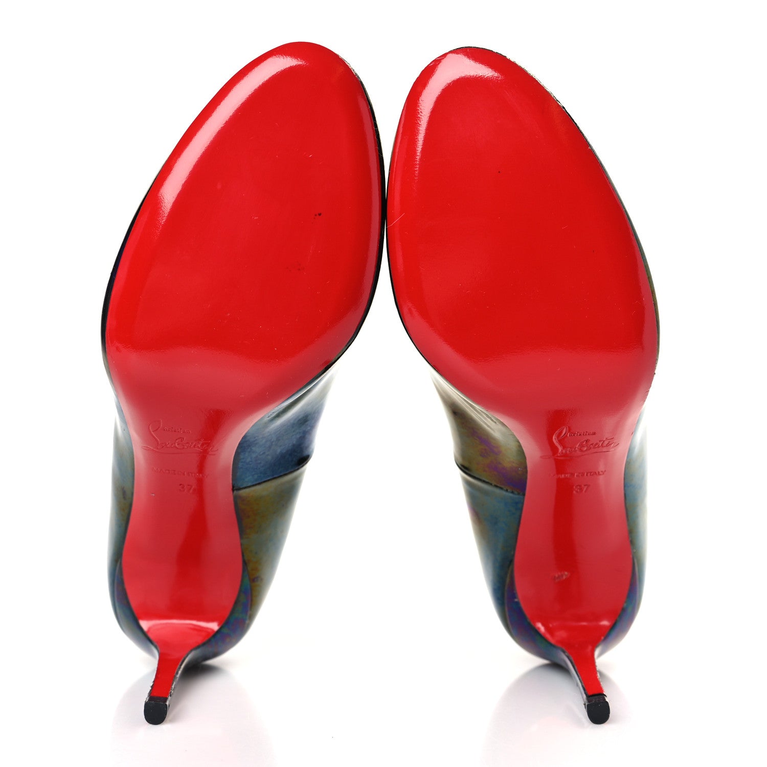 Christian Louboutin Patent Pigalle Follies 100 Pumps 37 Stellar Black 6 of 10