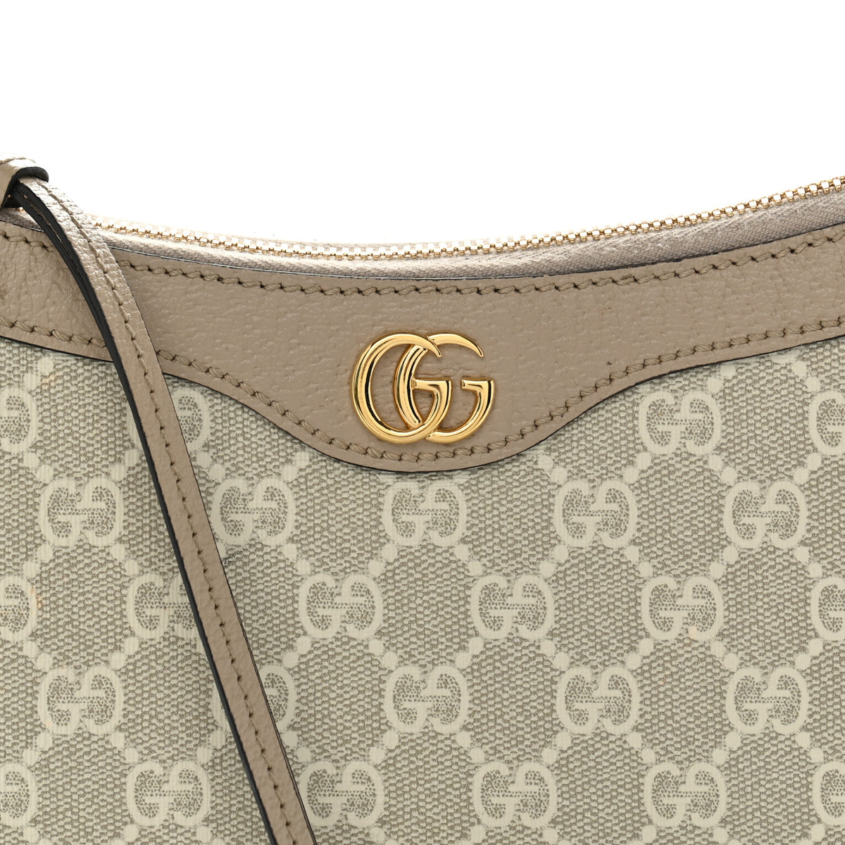Gucci GG Supreme Monogram Textured Dollar Calfskin Small Ophidia Hobo Beige Mystic White Oatmeal 14 of 21