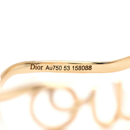 Christian Dior 18K Yellow Gold Diamond Oui Ring 53 6.25 5 of 6