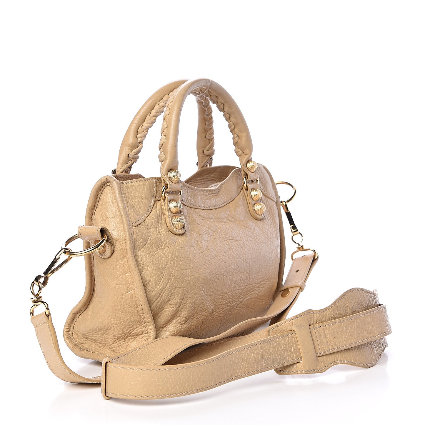 Agneau Giant 12 Gold Hardware Mini City Beige Oryx
