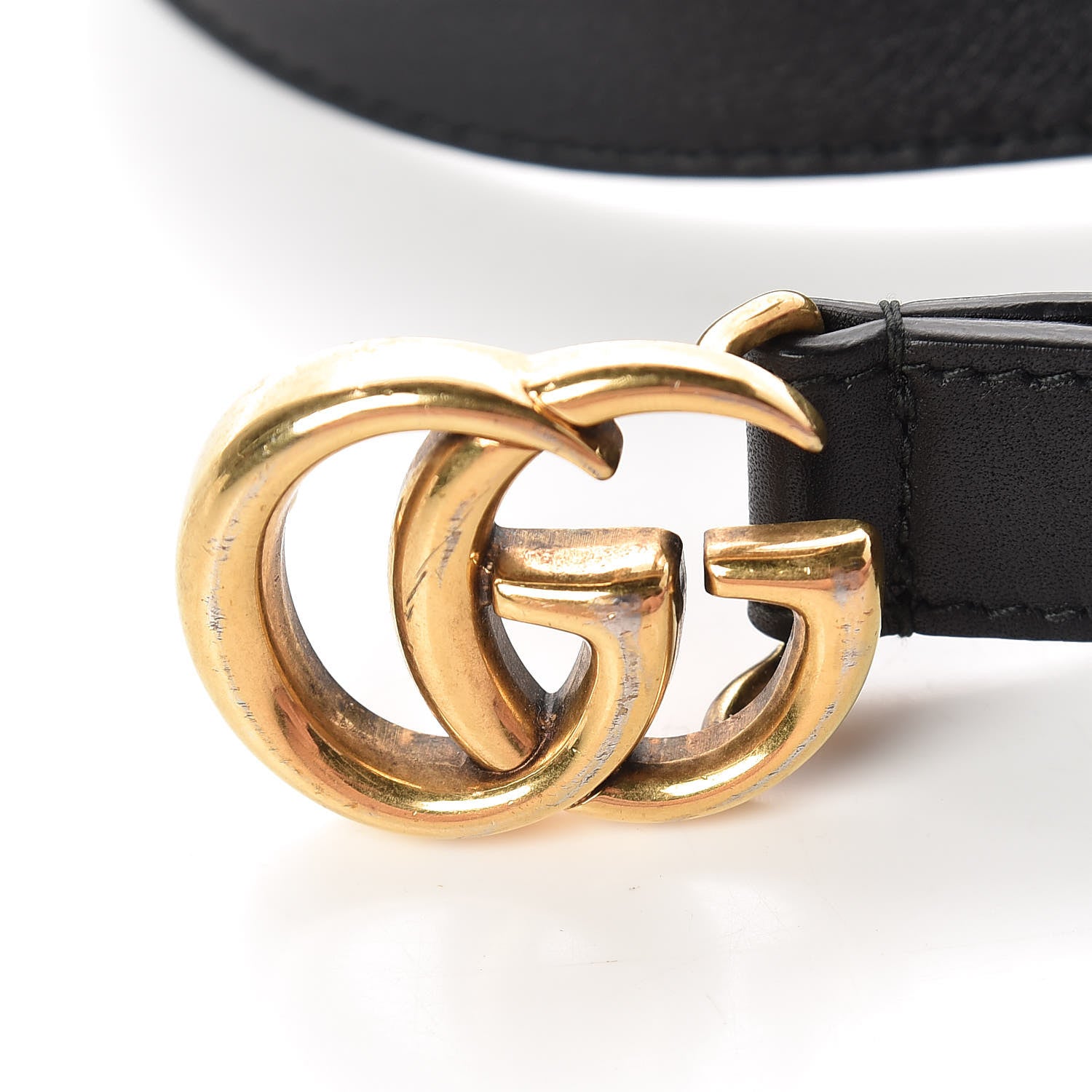 Gucci Calfskin Double G 20mm Belt 85 34 Black 7 of 7