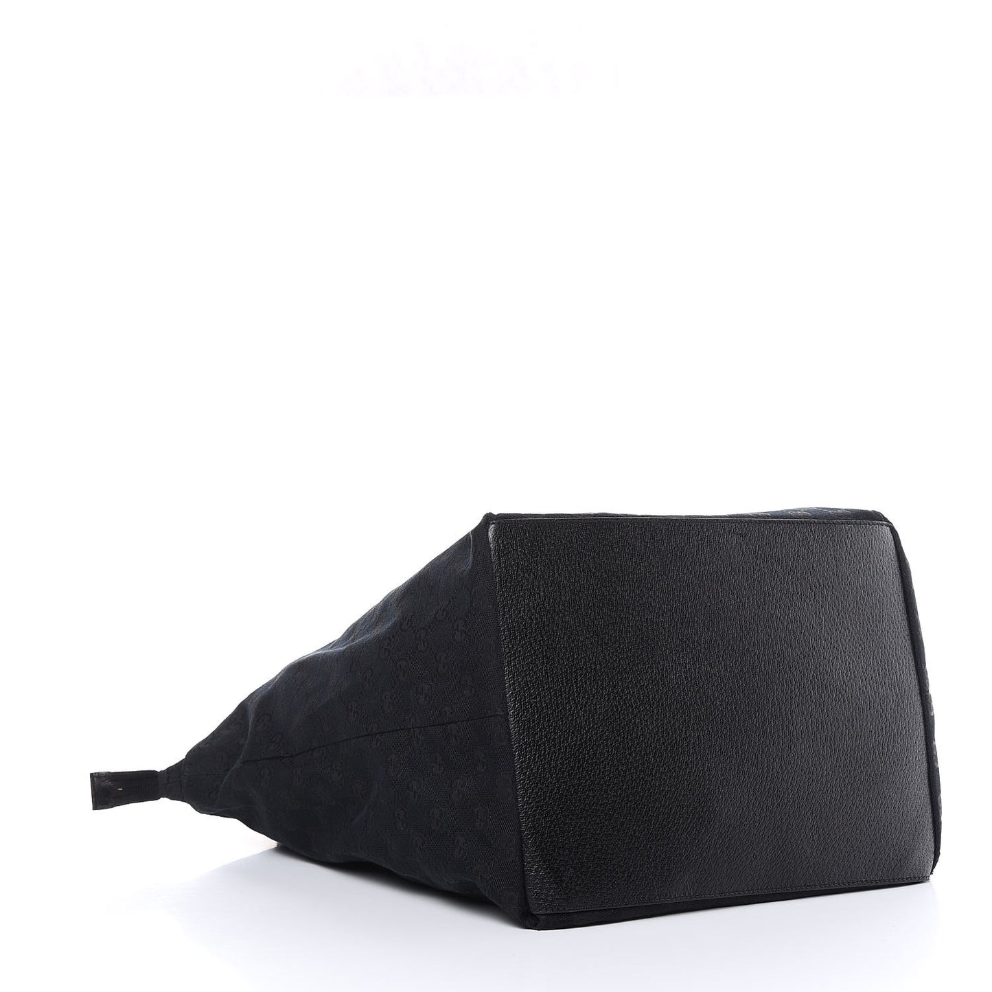 GG Monogram Large Web Handle Bucket Tote Black