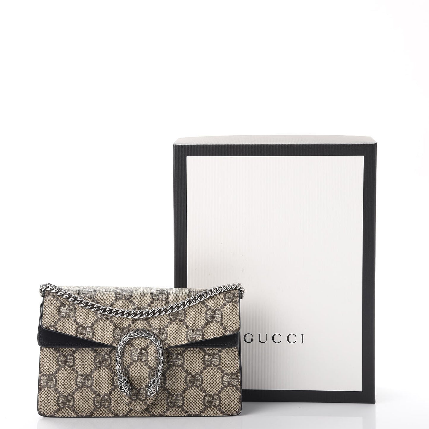 GG Supreme Monogram Super Mini Dionysus Shoulder Bag Black