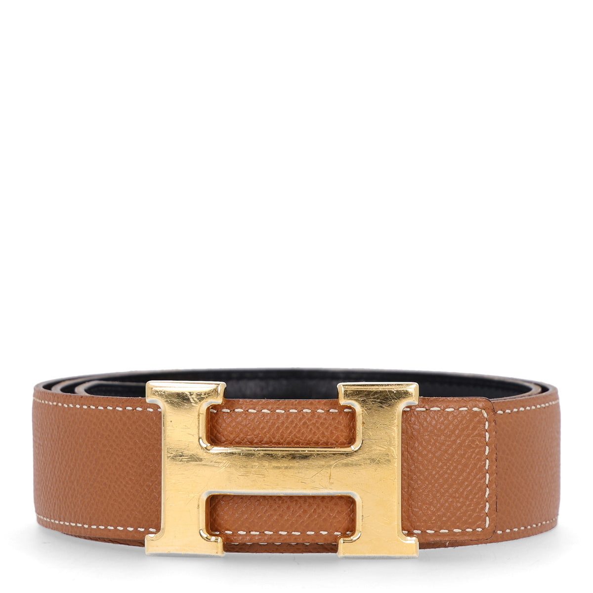 Box Courchevel 24mm Constance H Belt 80 32 Black Gold