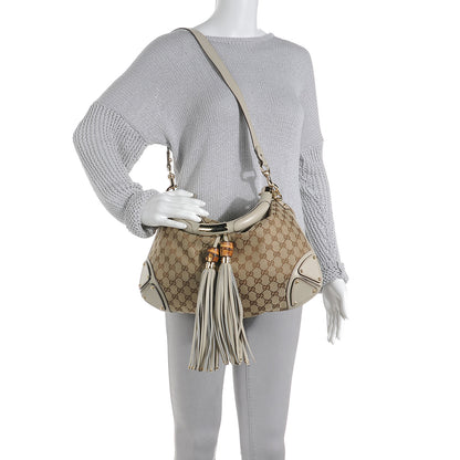 Gucci Monogram Medium Indy Hobo Ivory 2 of 7
