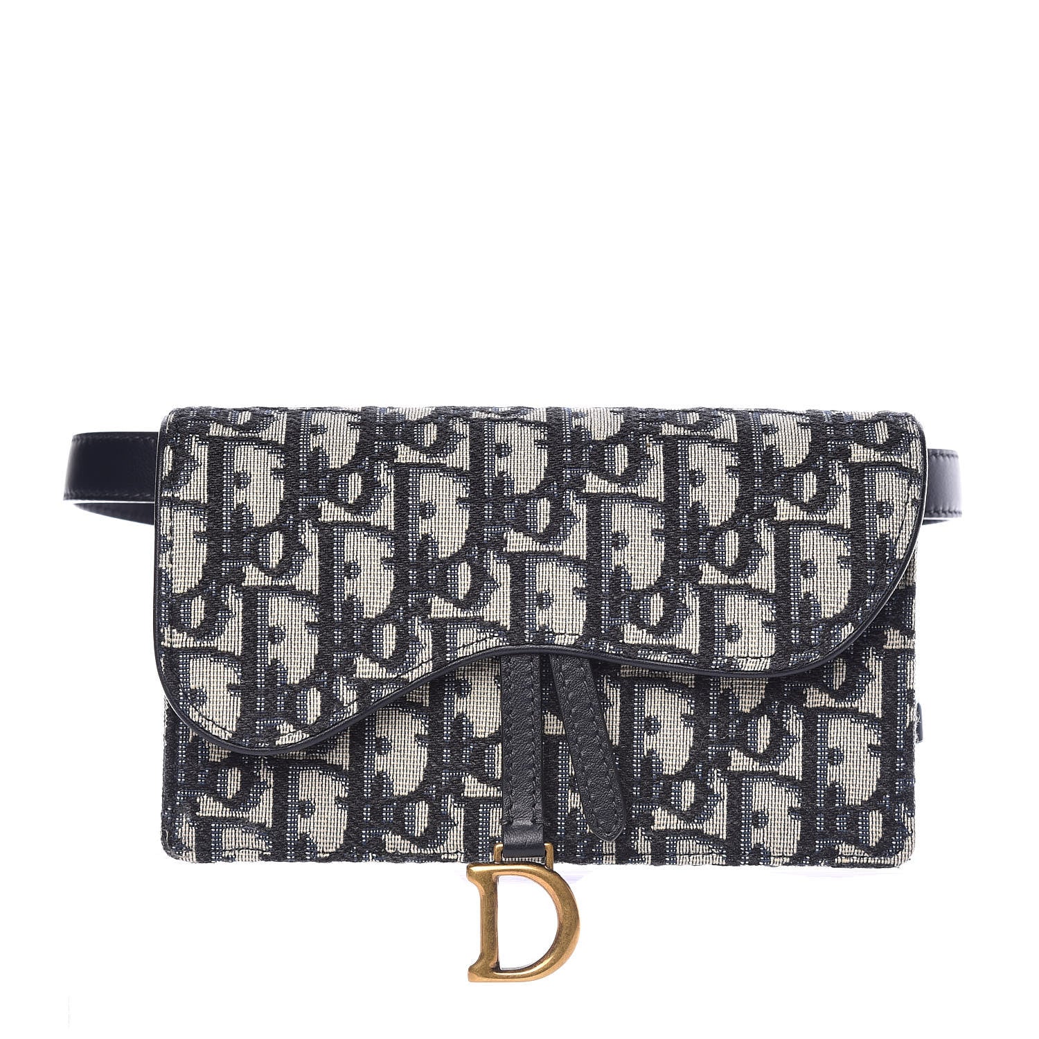 Christian Dior Oblique Saddle Belt Bag Blue 1 of 10