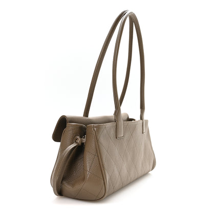 Chanel Grained Calfskin Stitched Urban Essentials Small Shopping Bag Dark Khaki 3 of 11
