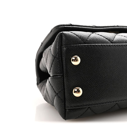 Chanel Caviar Quilted Extra Mini Coco Handle Flap Black 9 of 10