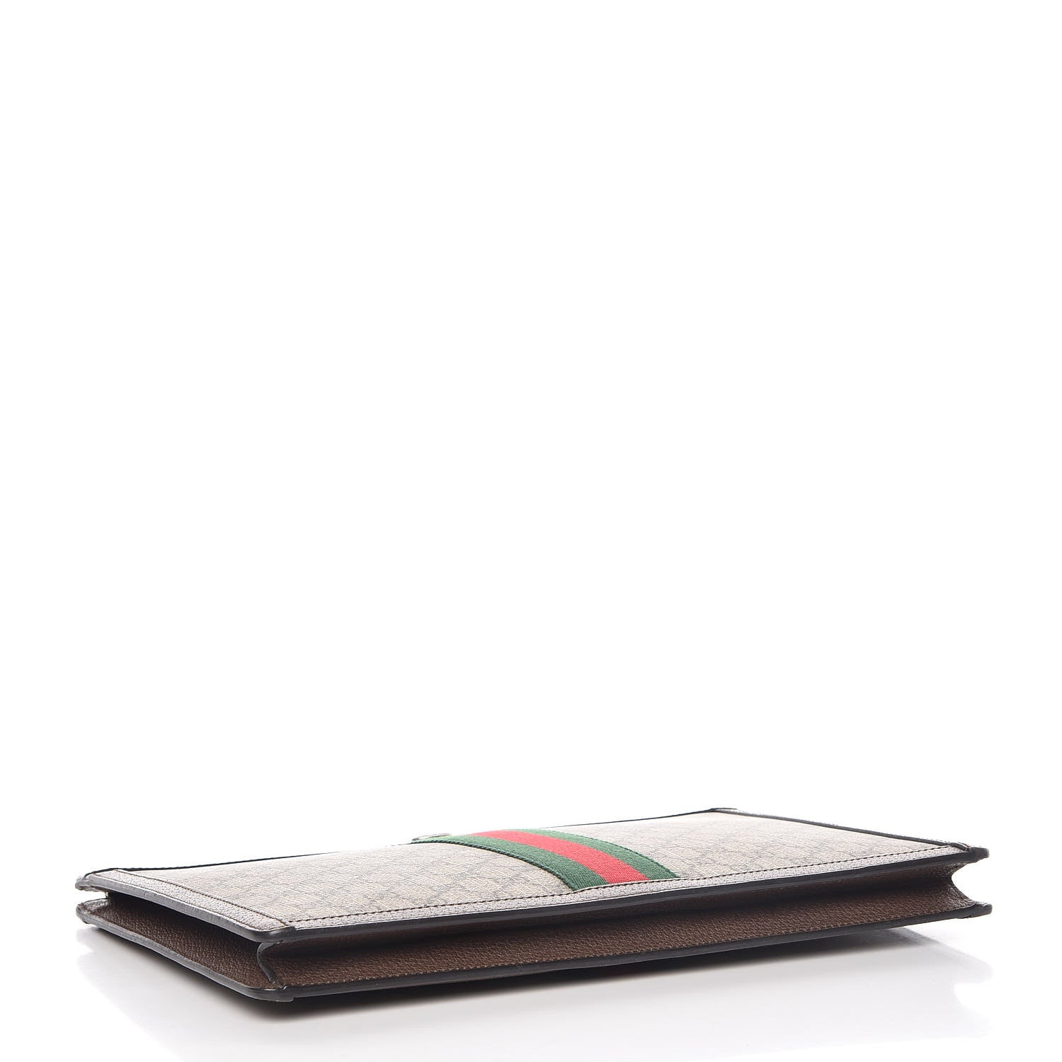 Gucci GG Supreme Monogram Web Ophidia Portfolio Pouch Beige New Acero 4 of 9