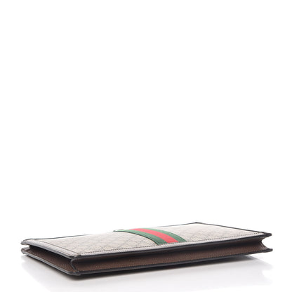 Gucci GG Supreme Monogram Web Ophidia Portfolio Pouch Beige New Acero 4 of 9