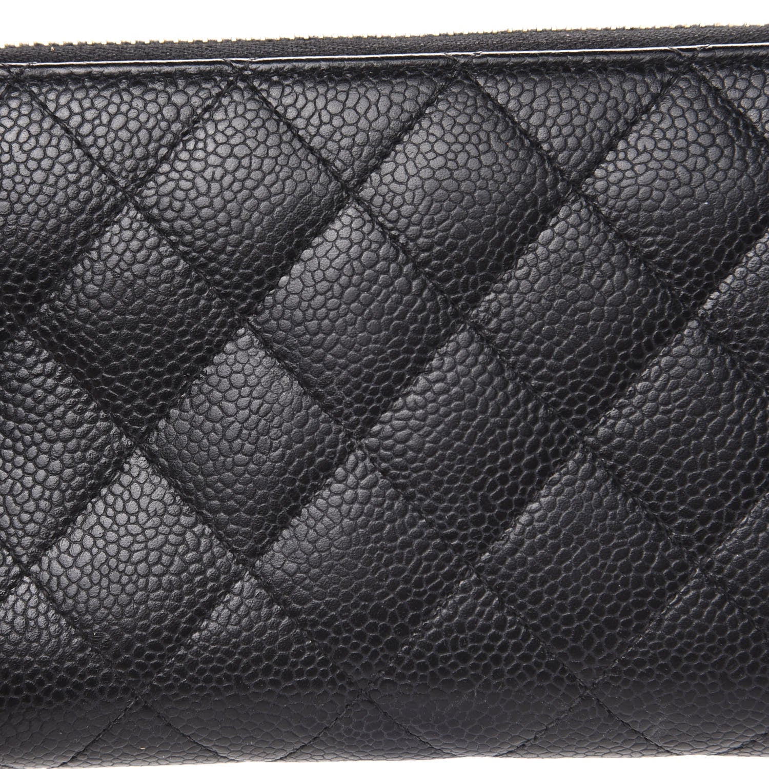Chanel Caviar Quilted Large Gusset Zip Around Wallet Black 8 of 11