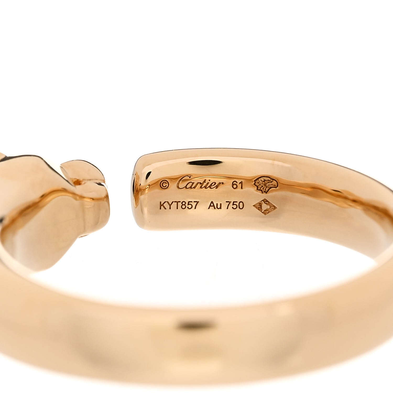 Cartier 18K Yellow Gold Tsavorite Onyx Panthere De Cartier Ring 61 9.5 5 of 7