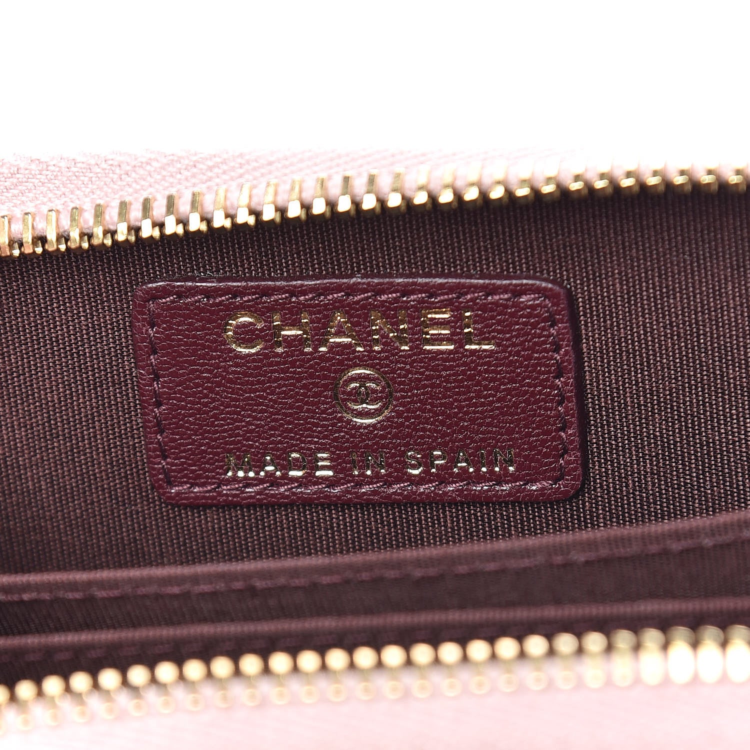 Chanel Sheepskin Quilted Mademoiselle Vintage Zip Coin Purse Light Pink 6 of 7