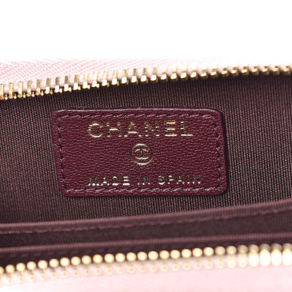 Chanel Sheepskin Quilted Mademoiselle Vintage Zip Coin Purse Light Pink 6 of 7