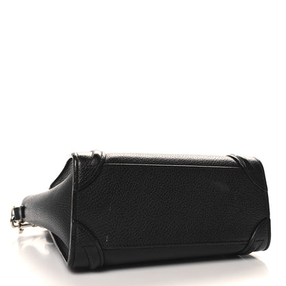 Celine Drummed Calfskin Nano Luggage Black 4 of 11