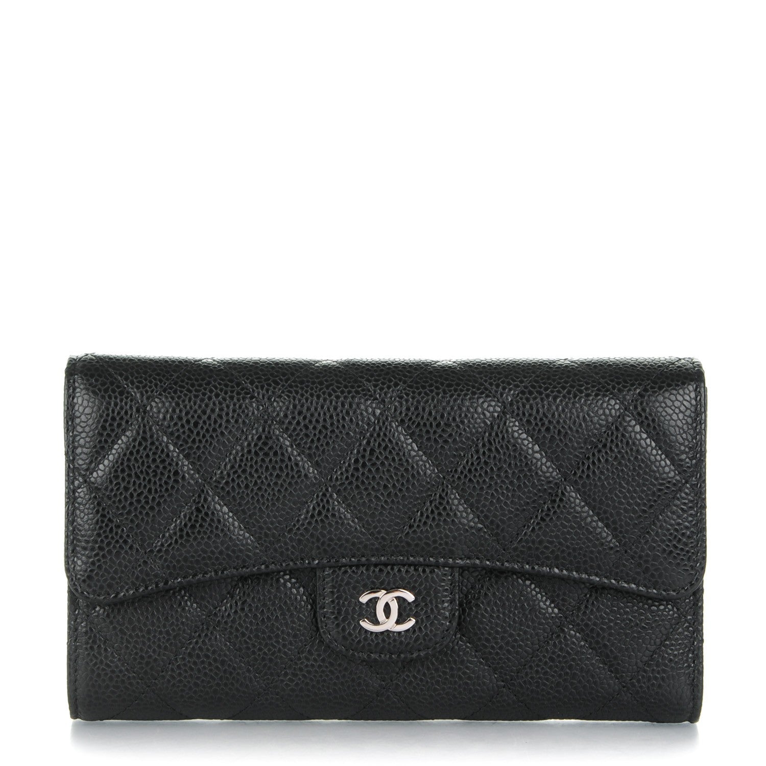 Chanel Caviar Quilted Large Flap Wallet Black 1 of 8