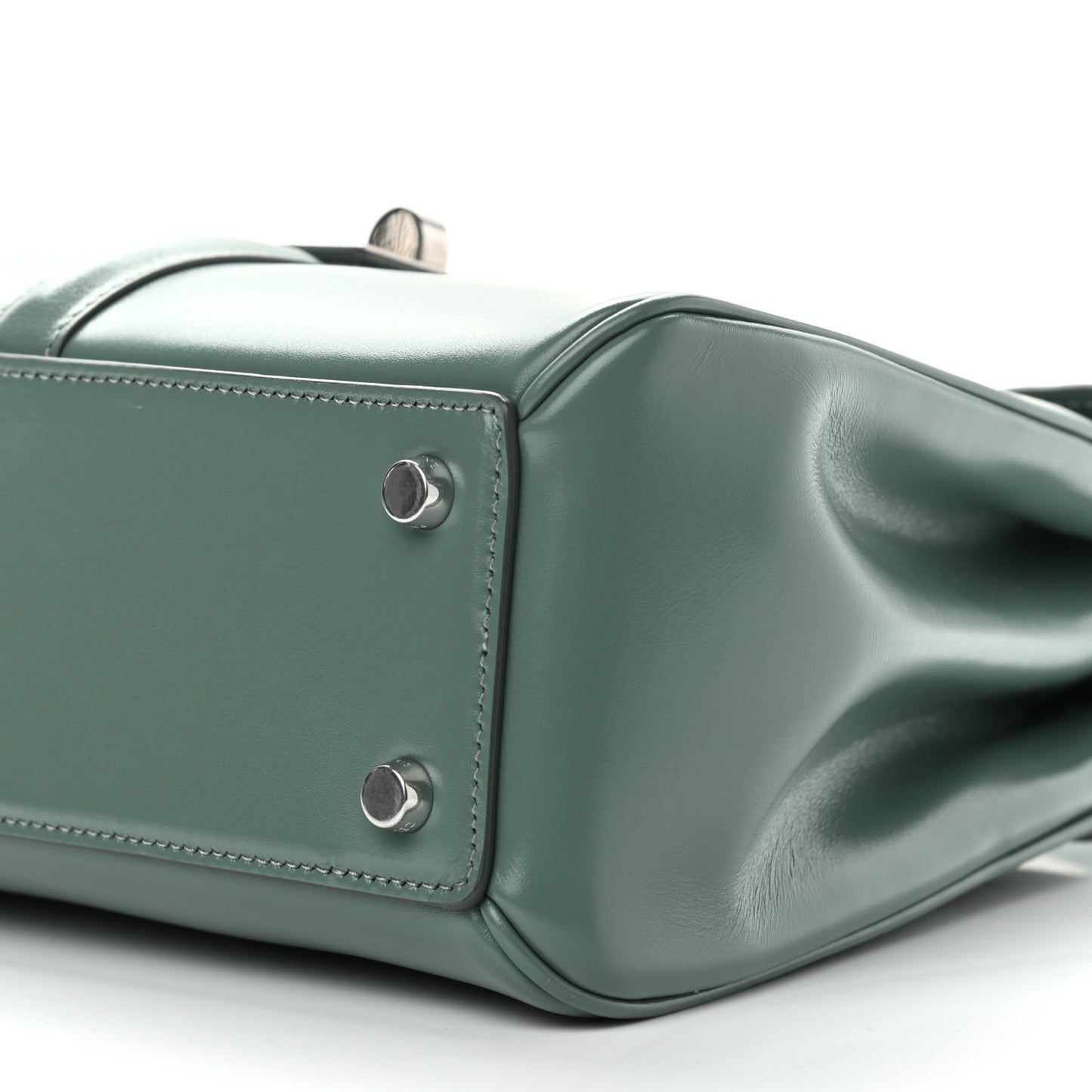 Satinated Calfskin Small 16 Top Handle Bag Celadon