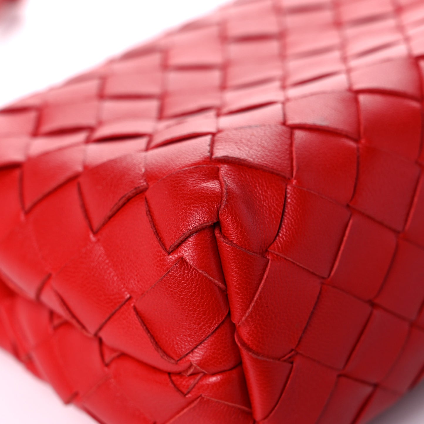 Nappa Intrecciato Mini Crossbody Red