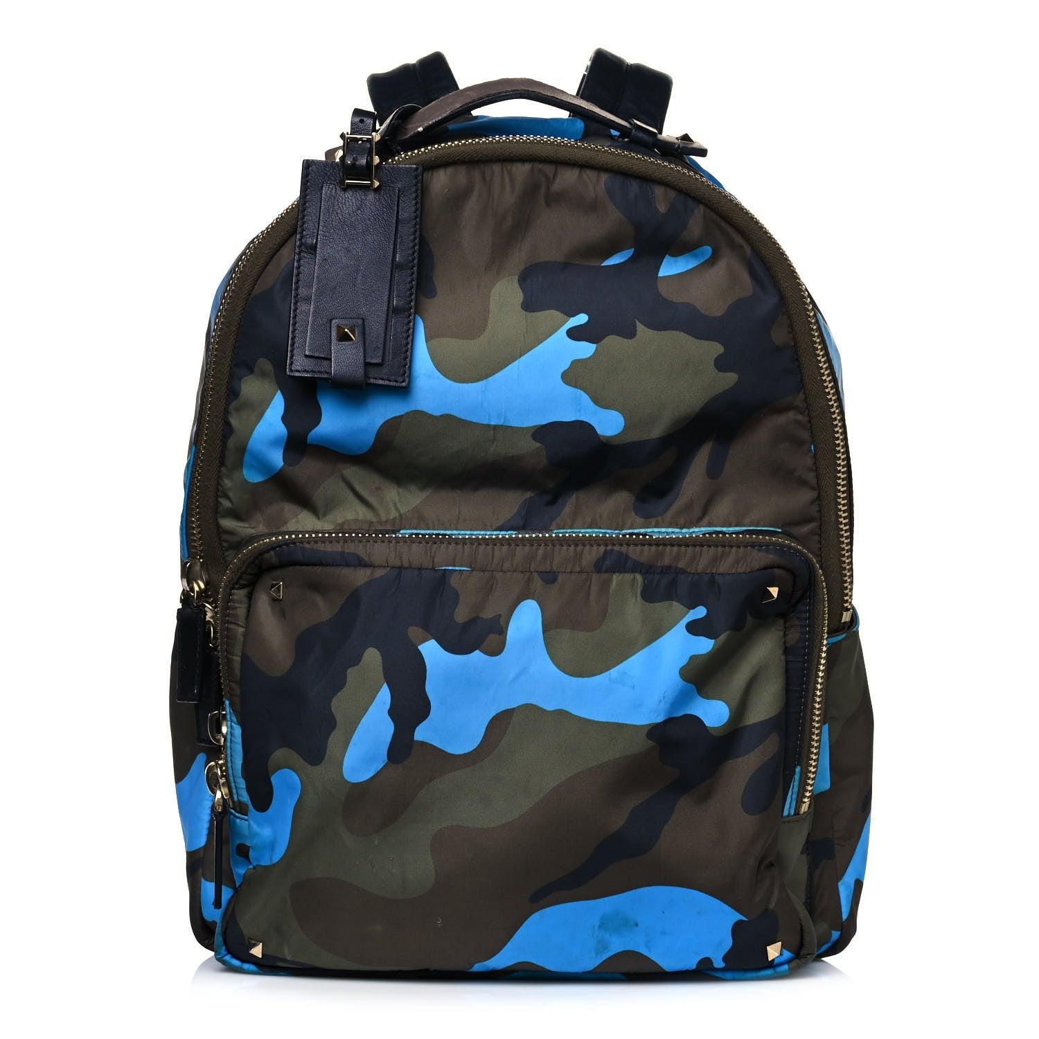 Valentino Garavani Nylon Camouflage Backpack Green Blue Fluo 1 of 21