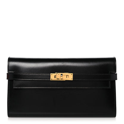 Hermes Box Kelly Longue Wallet Black 1 of 9