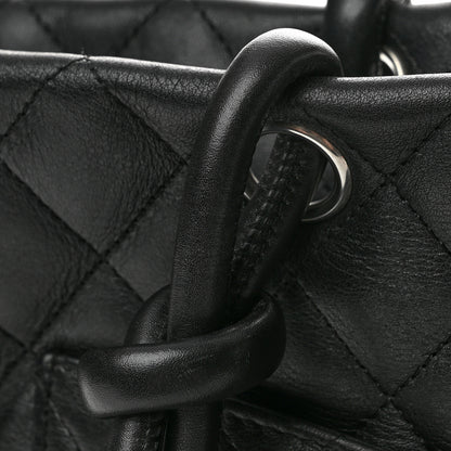 Chanel Calfskin Quilted Large Cambon Tote Black White 11 of 13
