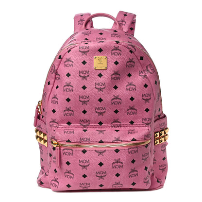MCM Visetos Medium Side Studs Stark Backpack Pink 1 of 14