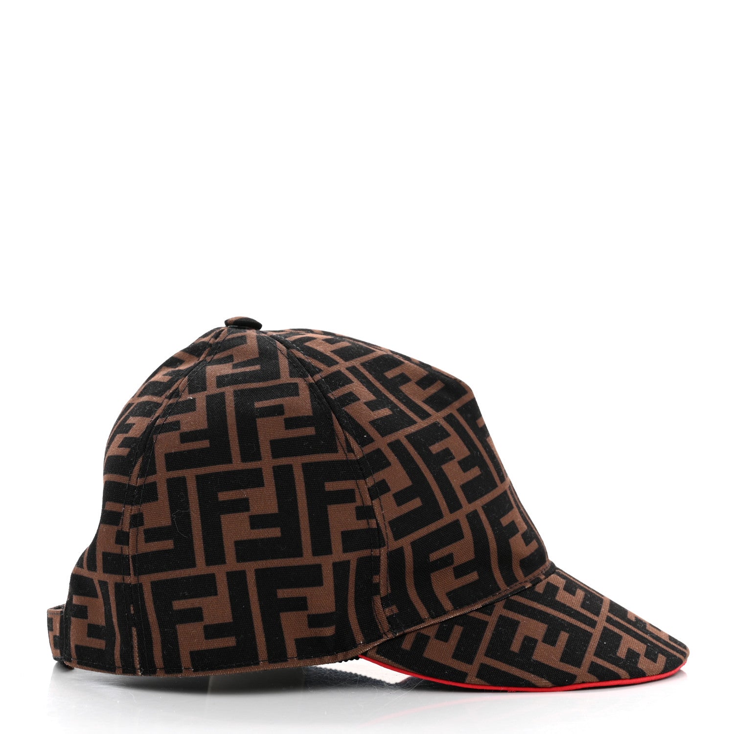 Fendi Canvas FF Reloaded Baseball Hat Tobacco Red 5 of 8