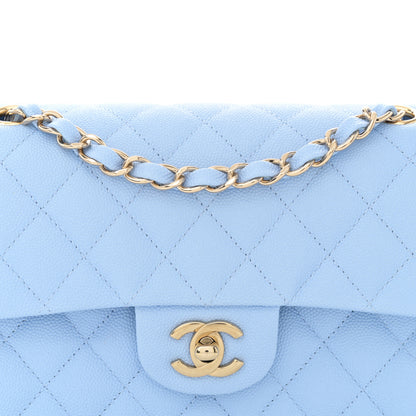 Chanel Caviar Quilted Small Double Flap Light Blue 8 of 10