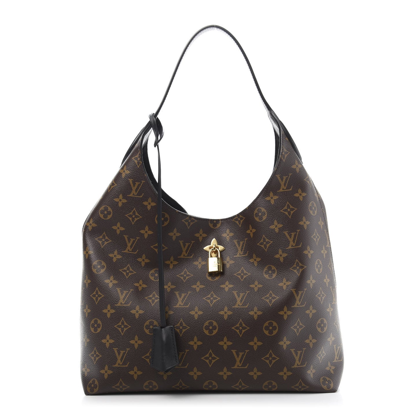 Monogram Flower Hobo Black